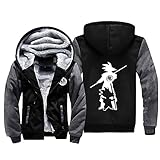 Anime Dragon Ball Goku Winter Workout Fleece Hoodie Jackets Full Zip Wool Warm Thick Coats