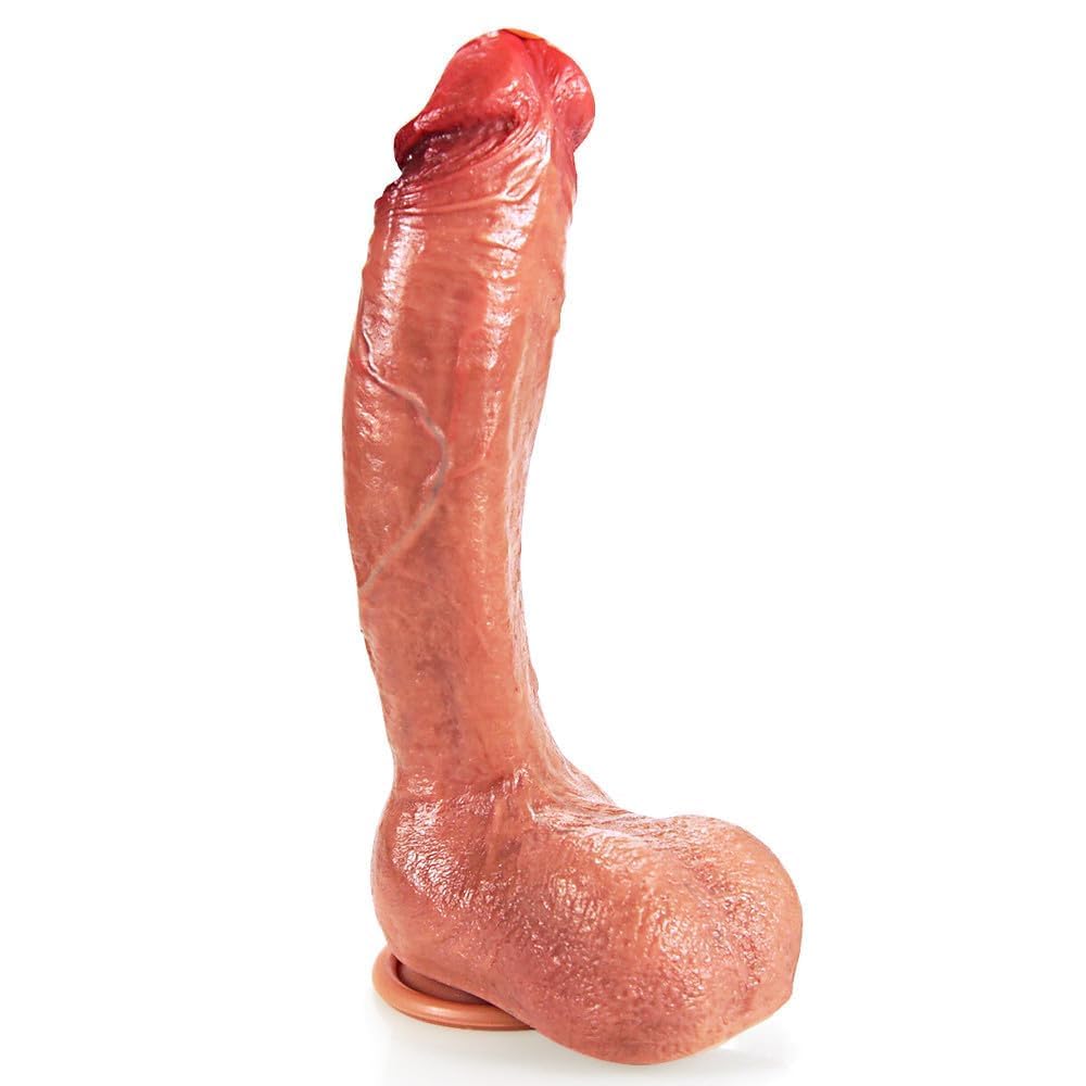 Il Dildo In Silicone XXL Ultra Realistico Da 26 Cm Con Potente Ventosa Offre Alle Donne La Massima Stimolazione Del Punto G, Divertimento Anale E Interazione Appassionata Tra Coppie