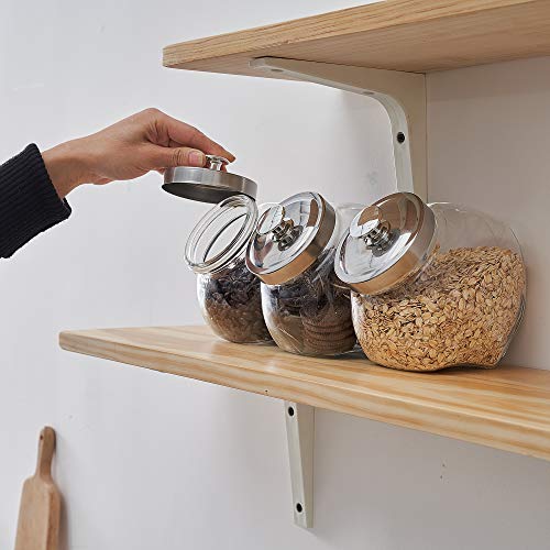 Hyperspace Mini Glass Penny Jar, Candy Jar, Cookie Jar, Kitchen Canister, Set Of 3 (39 Oz) #TOP1