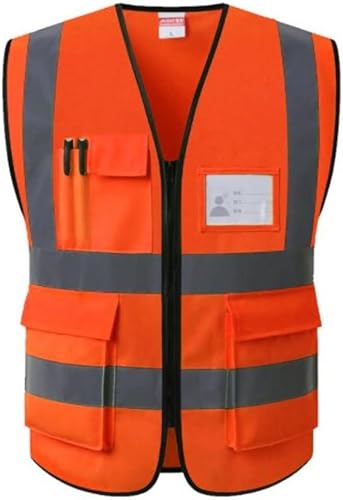 Habrur Chaleco de seguridad, chaleco de seguridad, chaleco de seguridad reflectante de alta visibilidad, chaleco reflectante para correr al aire