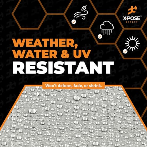 Image of Heavy Duty Silver Poly Tarp 10' X 15' - Multipurpose Protective Cover - Durable, Waterproof, Weather Proof, Rip and Tear Resistant - Extra Thick 12 Mil Polyethylene - by Xpose Safety