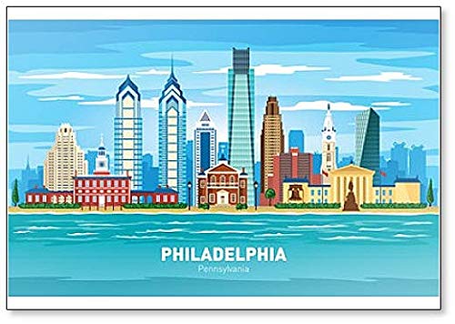 Philadelphia Pennsylvania City Skyline Classic imán para nevera