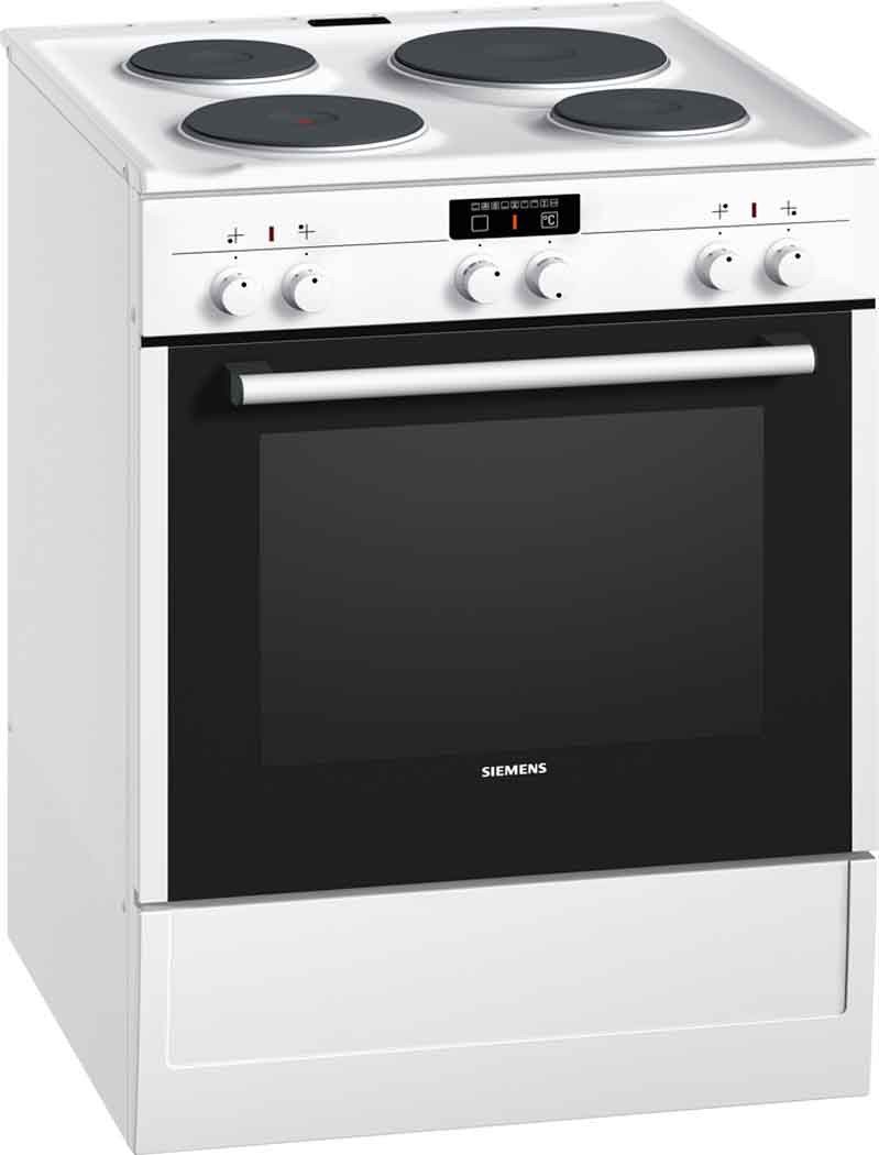 Siemens HD721210 Freistehendes Herdset/A/Kochfeld: Edelstahl/Herdfarbe: weiß/eco Plus / 3D-Heißluft plus