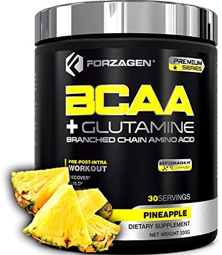 Forzagen BCAA Powder with Glutamine 30 Servings, Branched Chain Amino Acid Powder, Recovery Post Workout, Build, Hydration Available 4 Flavors