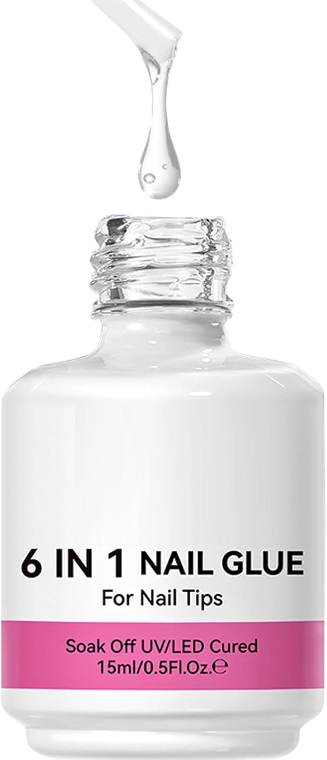 Nagelgelbouwer, gelbuilder voor nagels – Extensielijm | 6-in-1 versterker en vormt breiden de zelfklevende basisjas uit voor thuismeisjes Beginners Vrouwen