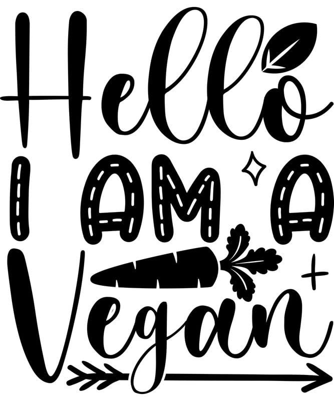 Messages d'espoir spir sur poster A2 sur toile Hello i am a vegan 01 déco murale
