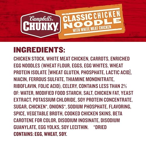 Campbell’s Chunky Soup, Classic Chicken Noodle Soup, 16.1 Oz Can (Case of 8) image 3