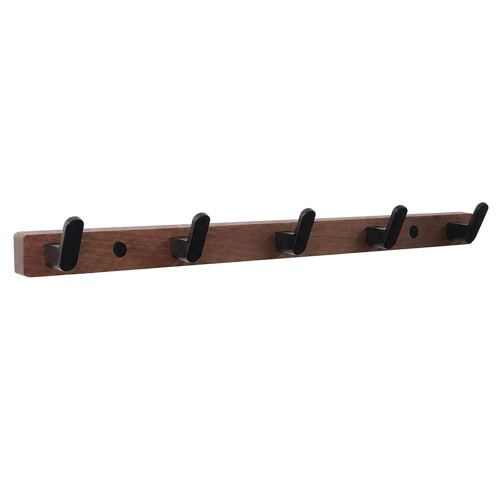 Tzufa Walnut Wooden Coat Hooks Coat Rack Wall Mounted Easy Install Wall Hooks
