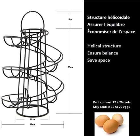 AllRight Chrome Egg Storage Helter Skelter Egg Holder Spiral Egg Rack