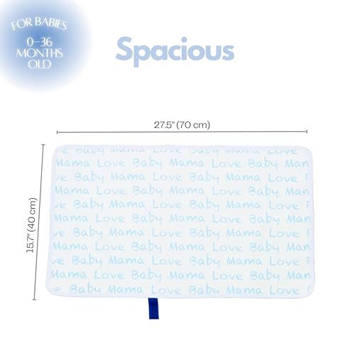 Miniatura 2 de Cambiador de pañales portátil - esencial para bebé - Bebé - Cambiador de bebé plegable - Cambiador de viaje - Funda para cambiador (azul)