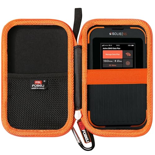 FBLFOBELI Hard Case Compatible with SIMO Solis 5G WiFi Mobile Hotspot, Travel Router WiFi Storage Box Holder Bag (Case Only)