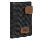 Cartera pequeña Tarjetero de piel genuina para hombre de la firma Lois. Diseño exclusivo.