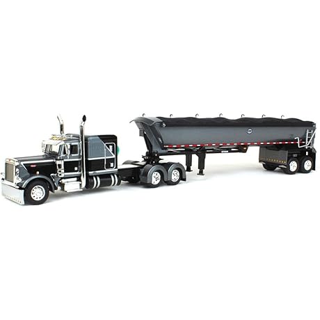 1/64 DIP DCP Peterbilt 379 Flattop Sleeper w/ MAC Round Dump
