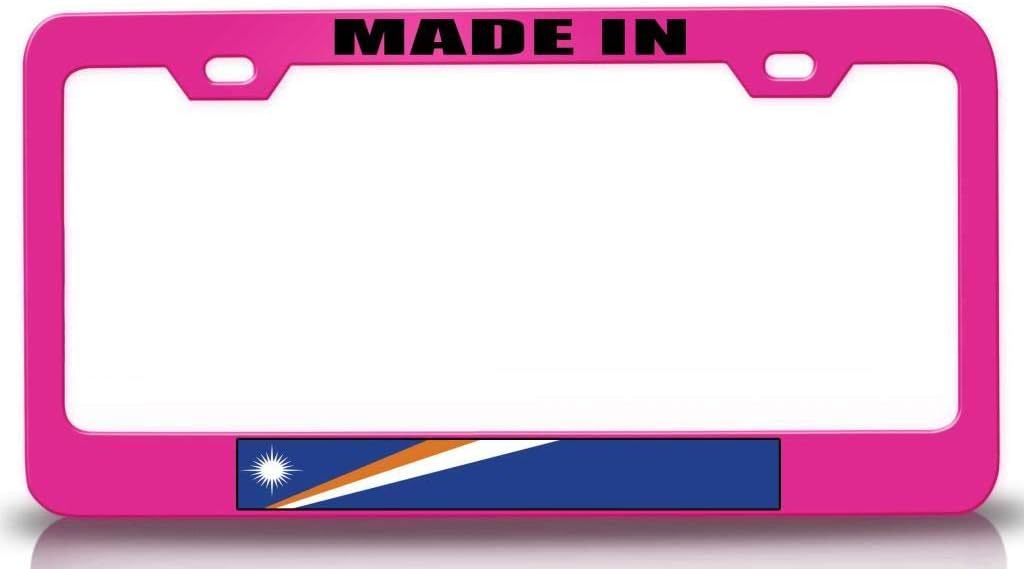 Made in Marshall Islands Country Flag Metal Car SUV Truck License Plate Frame Pn b38