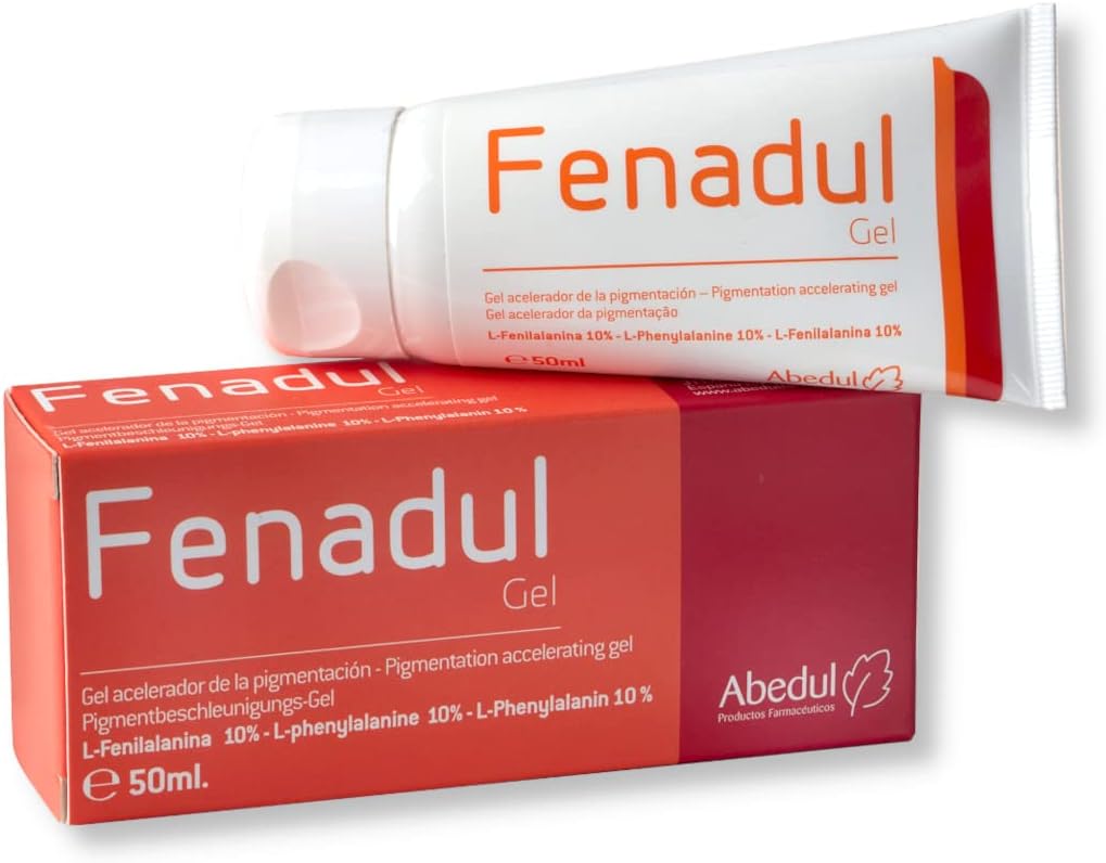 Pigmentation Accelerator Gel FENADUL with L-Phenylalanine | 50 ml | Boosts The Production of Melanin | Repigmenting Gel for White Patches and Vitiligo