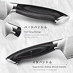 SHAN ZU Chef Knife in Powder Steel, Japanese Kitchen Knife 8 Inch, Ultra Sharp Chef's Knives, High Carbon Japanese Knives with Ergonomic Pakkawood Handle Professional Utility Knives for Meat Vegetable - Image 3