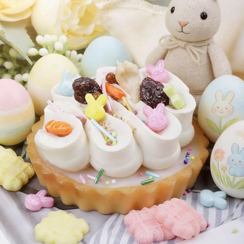 Image of Easter Sprinkles for Baking, 11.3oz Pastel Sprinkles Edible Bunny Carrot | Mix Nonpareils Confetti Jimmies Sprinkles for Cakes Cupcakes Cookies