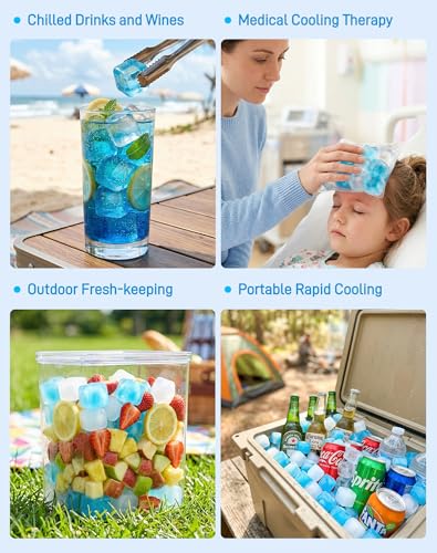 360 cubos de hielo reutilizables de plástico miniatura 6