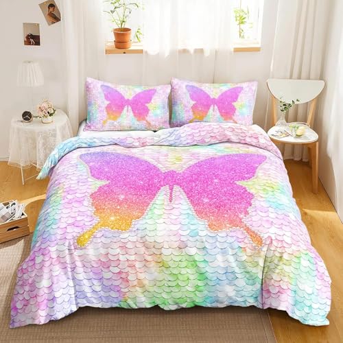 Housse de couette 160x200 papillon qualité supérieure durable - 2