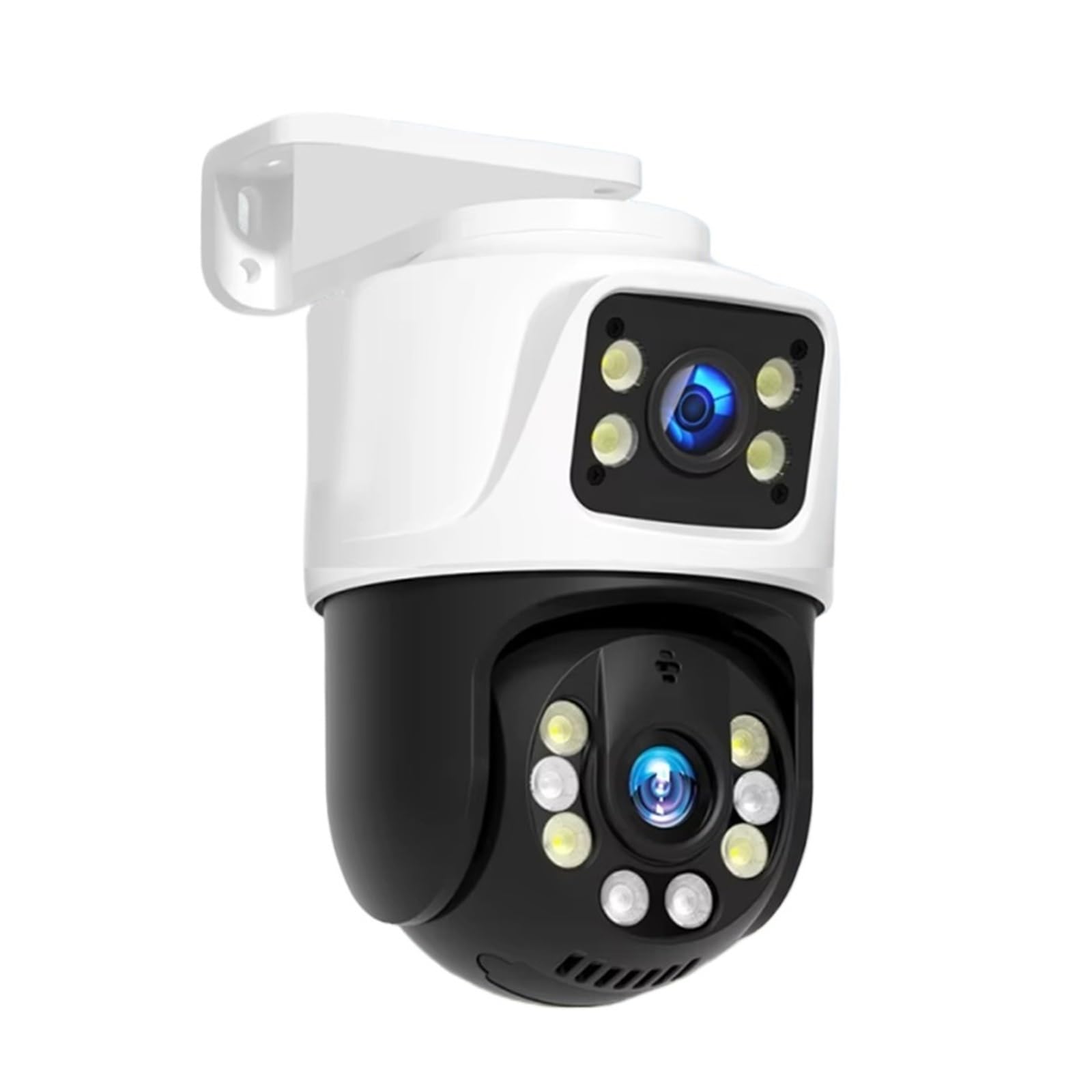 JVDDI Outdoor Wireless 8MP PTZ POE IP Camera Dual Lens Dual Screen Smart Security CCTV Video Surveillance Camera Human Detection(8MP Add 128 Card)