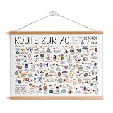 Geschenk 70 – Jubiläumsposter 70 Jahre | Route zur 70 