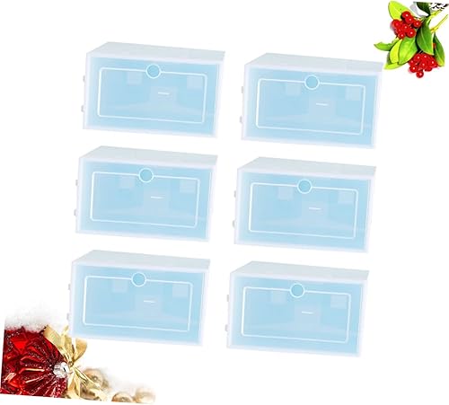 Miniatura 2 de Cabilock Caja de 6 cajones de plástico para ropa, cajones colgantes para armario, caja de zapatos plegable con apertura frontal, contenedor de