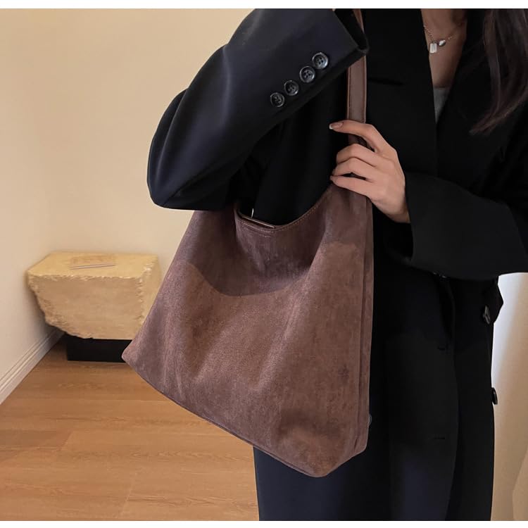 Bolso Suede para Mujer Hobo Slouchy Tote Oficina miniatura 3