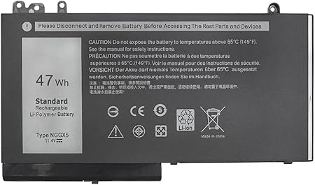 Wefly NGGX5 Laptop Battery Compatible for Dell Latitude E5470 / E5270 / E5570 3-Cell 47Wh Original Laptop Battery NGGX5 Laptop Battery