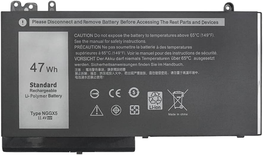 Wefly NGGX5 Laptop Battery Compatible for Dell Latitude E5470 / E5270 / E5570 3-Cell 47Wh Original Laptop Battery – NGGX5 Laptop Battery (B0CJLP4B2L) Amazon Price History, Amazon Price Tracker