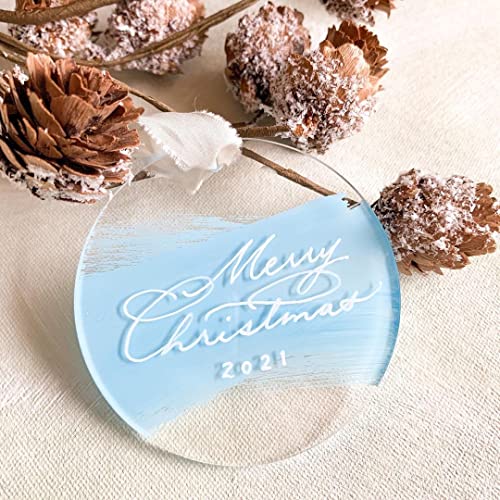 50 PCS 2.5 Inch Acrylic Circle Blanks for Vinyl, 1/8 Inch Thick Clear Acrylic Round Blanks with Hole, Perfect for Making Acrylic Ornaments, Acrylic Keychains, Acrylic Gift Tags, DIY Craft Projects
