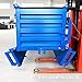 Heavy Duty Self-Dumping Steel Hopper | Forklift Dump Bin for Scrap, Parts, and Industrial Waste |4400 lbs Capacity | Customizable Sizes (55in*39in*39in) Blue
