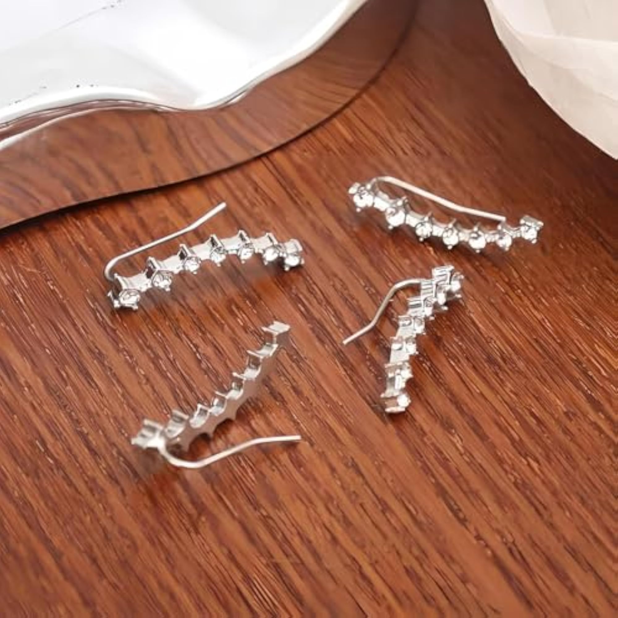 Women's Big Dipper Rhinestone Ear Crawler Stud Earrings