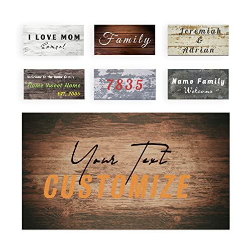DOARTDO Custom Quotes Wall Decor Personalized Text Names Canvas Prints Create Wall Art Sign Ready to Hang (5x10in)