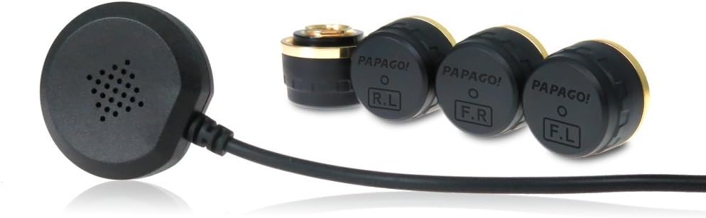 PAPAGO! TireSafe D10E Tire Pressure Monitor System (TPMS) compatible with GoSafe 760 , GoSafe 350, GoSafe S30 , GoSafe S37 GoSafe 30G and GoSafe 388
