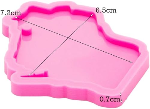Miniatura 2 de American Wisconsin State Llavero Molde de silicona con agujero DIY goma goma goma jabón molde caramelo decoración pastel fondant molde pudín hecho a