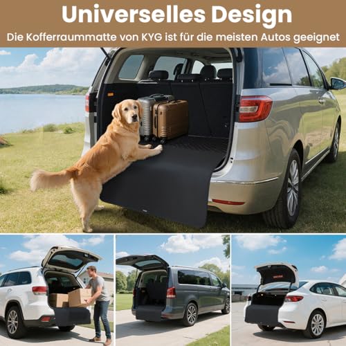 KYG Ladekantenschutz Kofferraum Wasserabweisend und Kratzfest Kofferraum Schutzmatte Langlebig Kofferraummatte für Hunde Universalgröße 105x80cm