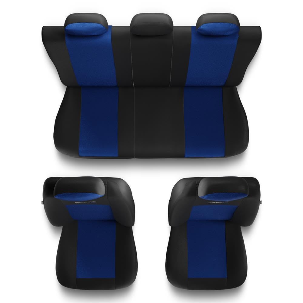 Mossa Fundas Asientos Coche aptas para Fiat Panda II III 2003-. S-BL | Hatchback
