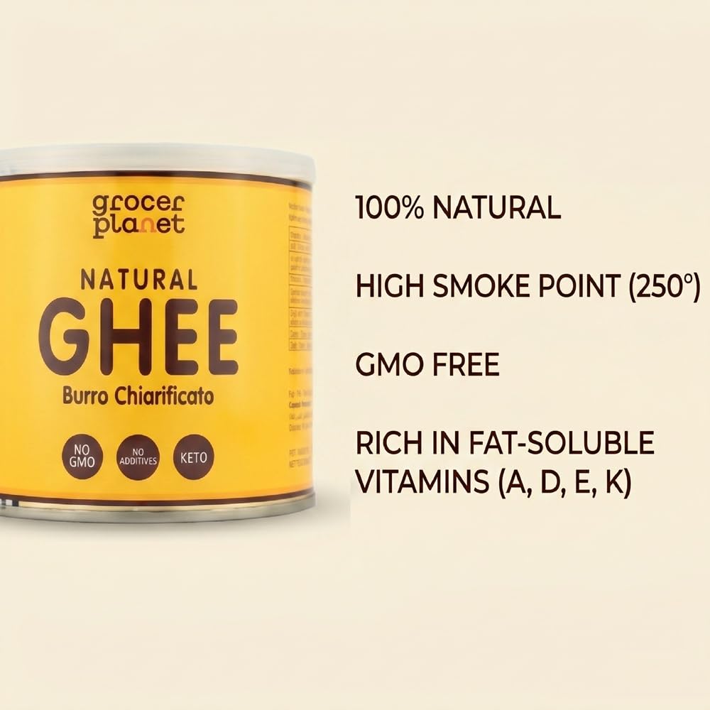 Mantequilla de Ghee Grocer Planet 500g Clarificada Natural Ayurvédico
