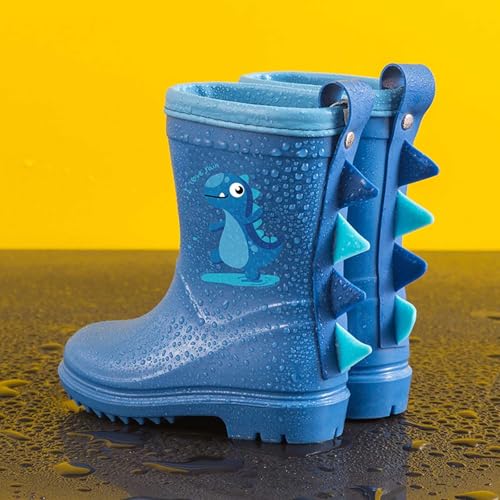 Botas de lluvia de dinosaurio para niños de 2 a 8 años con suela ligera 3