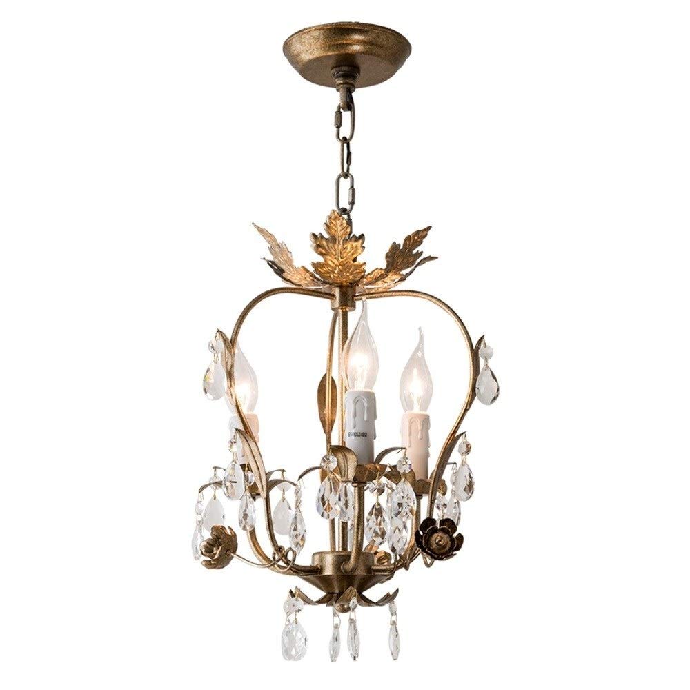 Chandelier Rétro Européen Vagail de Valettes en Métal Durable et Cristal