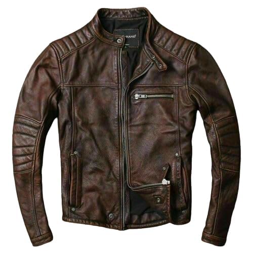 Image of Zulin Men's Black Lambskin Soft Leather Jacket | Biker Jacket Slim Fit YKK Zipper