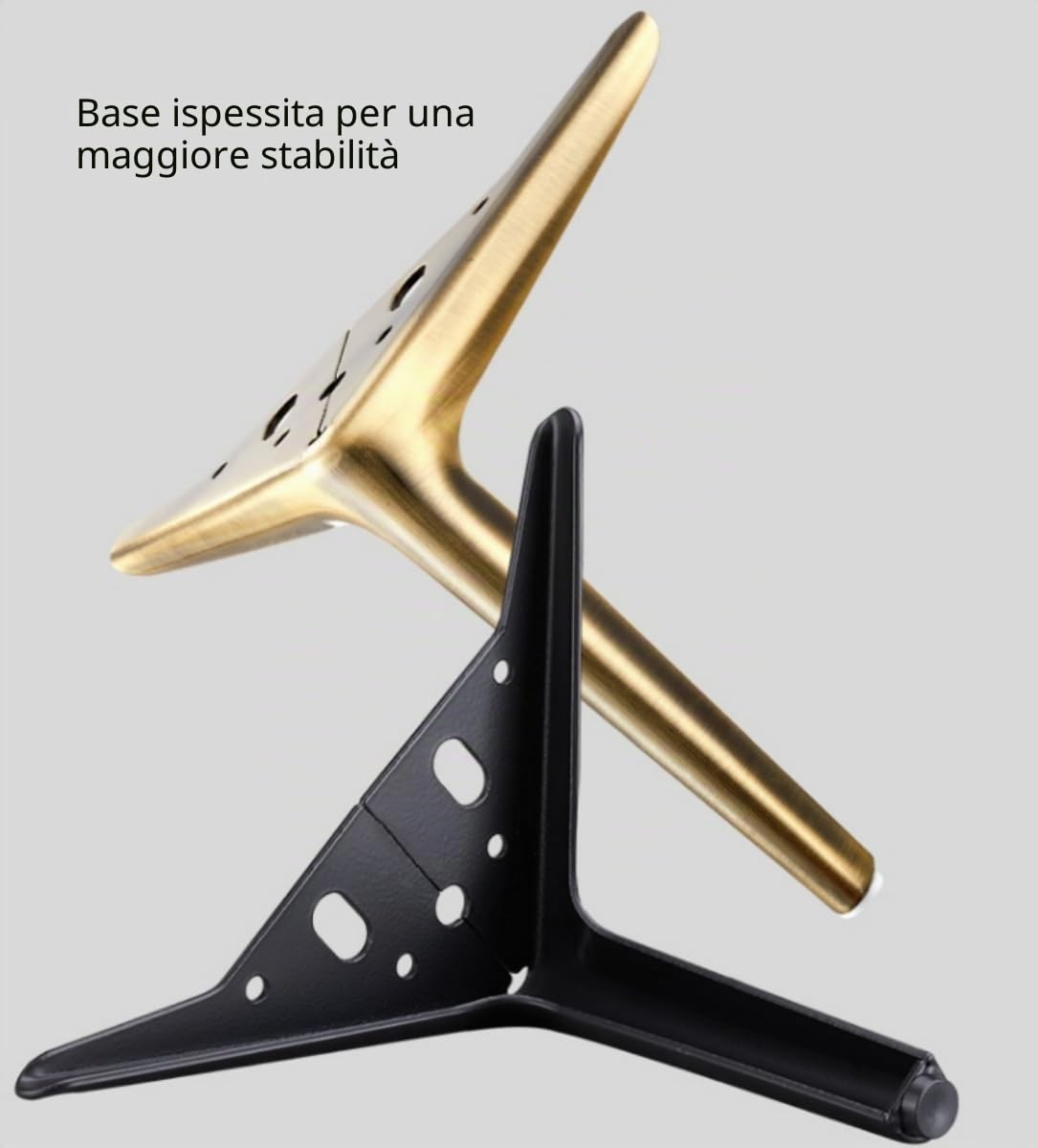 ETOPARS Sostituzione dei piedi del triangolo del metallo delle gambe della mobilia per Cabinet Dresser Sofa Chair Workbench,Pack di 2(Bronzo,15cm)