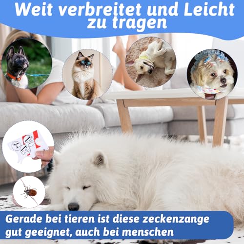 Giantree 2 Stück Zeckenkarte Mit Lupe, Zeckenkarte Mensch Schnelle Reinigung Von Zecken Zeckenentferner Kinder Mit Lupe Kompakt Und Tragbar Zecken Vom Haustier oder Menschen Entfernen