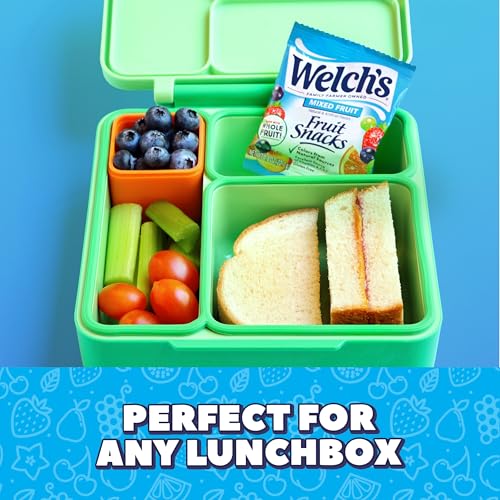Image of Welch's Fruit Snacks, Mixed Fruit & Mango Peach Snack Box, Gluten Free, 0.8oz Snack Packs (Pack of 60)
