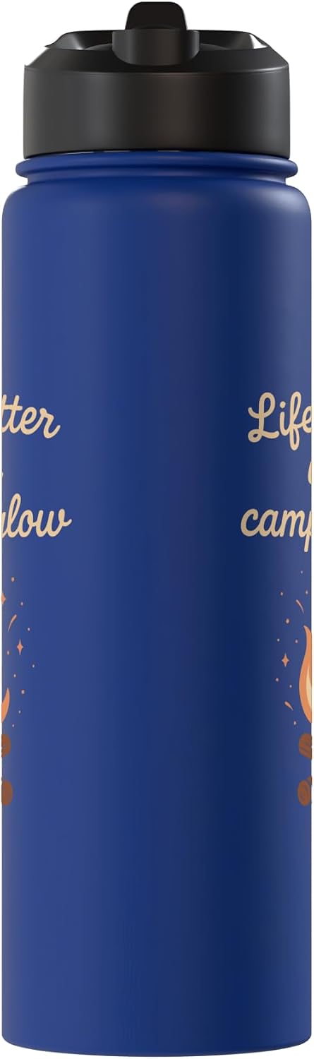 Luxury Camping Glam Life Nature Retreat Adventure Gift Stainless Steel Insulated Water Bottle