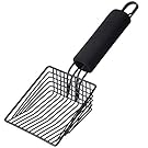 BasicForm Metal Cat Litter Scoop - Fast Sifting Deep Shovel with Comfy Handle, Designed for Multi-Cat Owners