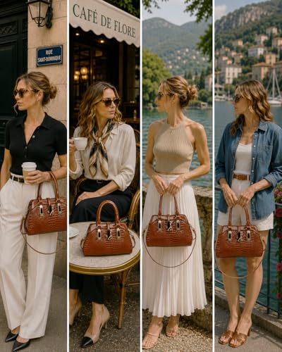 Bolso Satchel de Cuero para Mujer miniatura 2