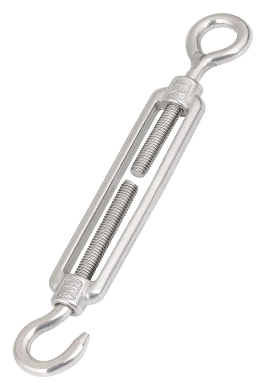 Tenditore a Gancio e Occhiello in Acciaio Inossidabile M22-M27 for Filo di Ferro for Appendere Quadri, recinzioni da Giardino, cancelli, Tende, ECC.(M24)