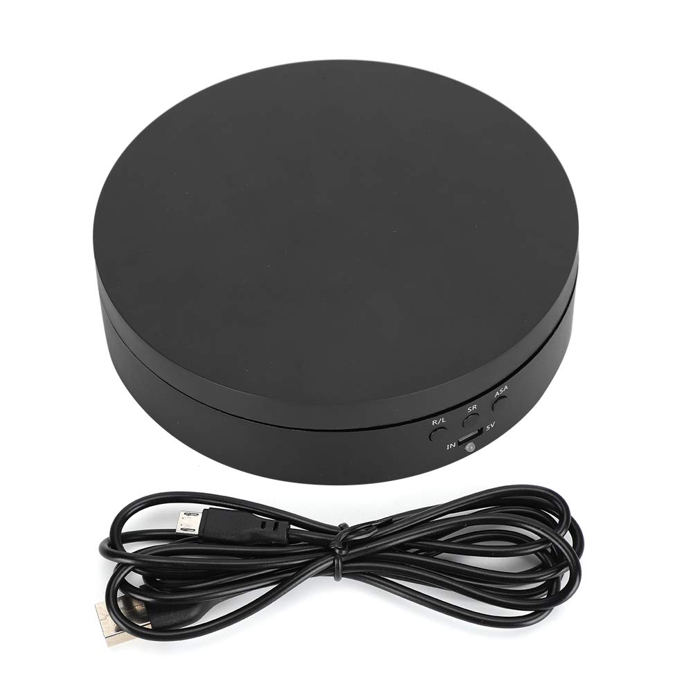 Piattaforma girevole elettrica a 360 gradi, cuscinetto di carico 2-4KG 3 marce Piattaforma girevole girevole bidirezionale Espositore Piattaforma girevole automatica perfetta per telefono gioielli