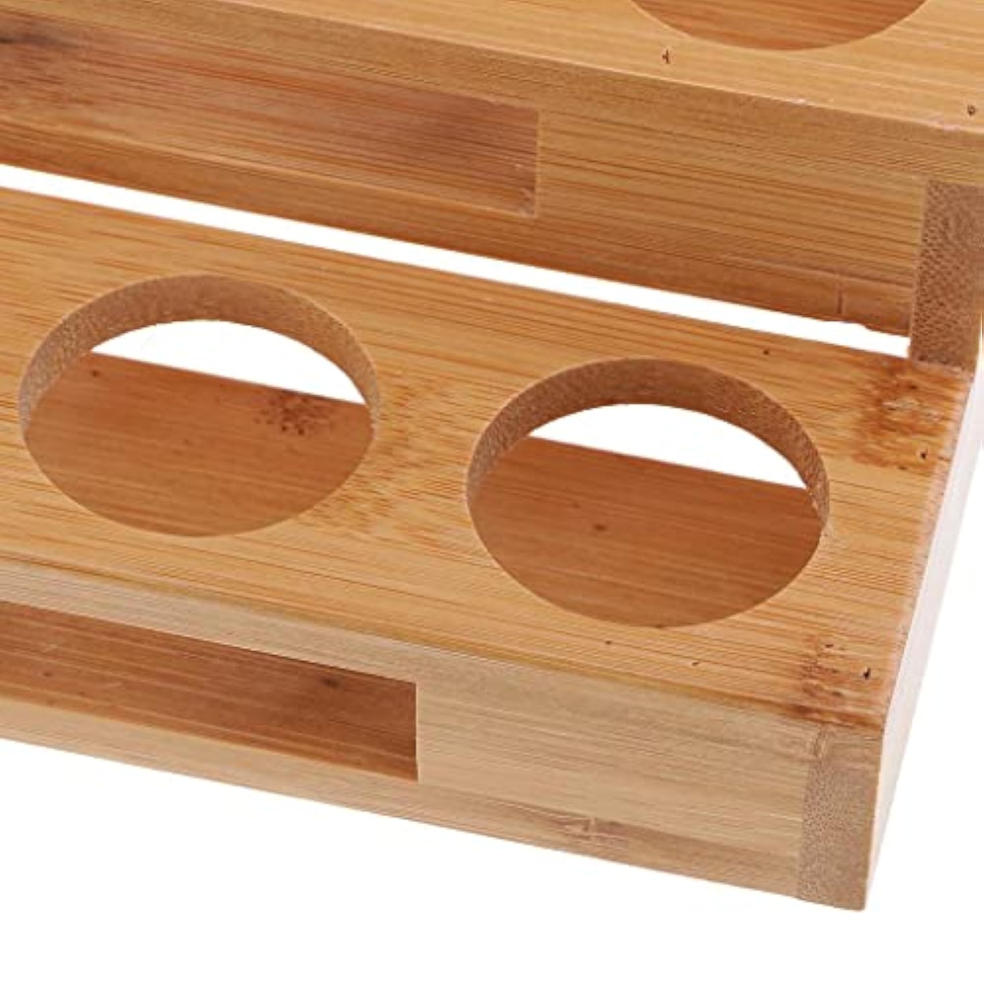 18-Hole Wooden Essential Oil Bottle Display Rack